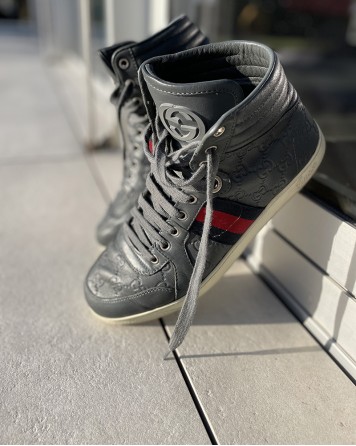 Tenisky pánské Gucci HIGH TOP GUCCISSIMA šedé 